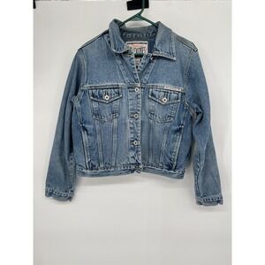 No excuses Women Blue Medium Wash Denim Jacket‎ L